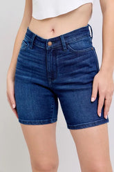 High Waist V-Front Bermuda Judy Blue DK S